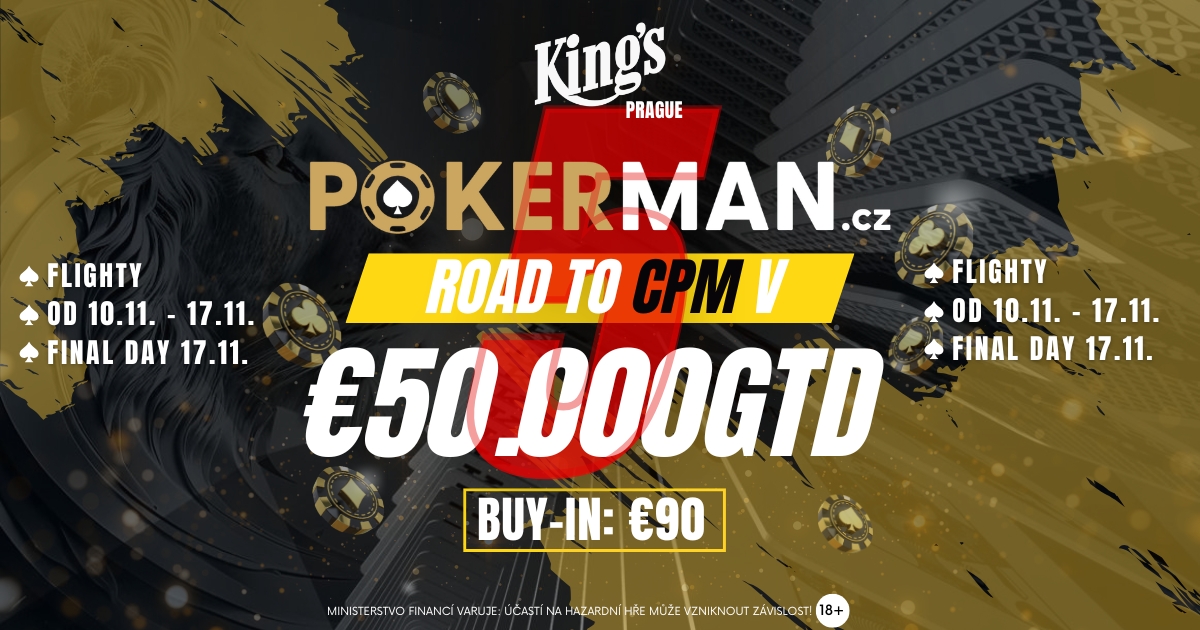 Druhý turnaj Pokerman Road to CPM vyhrál bez dealu Jiří Stuchlík 