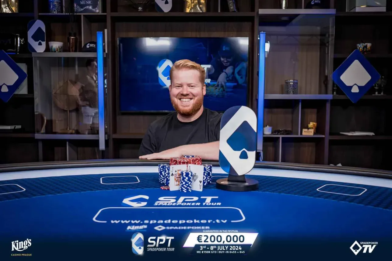 Spade poker tour winner Milan Simko