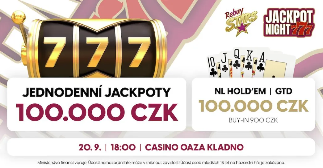 20-9-2023 Rebuy Stars Plzen Kladno Oaza - Jack pot night