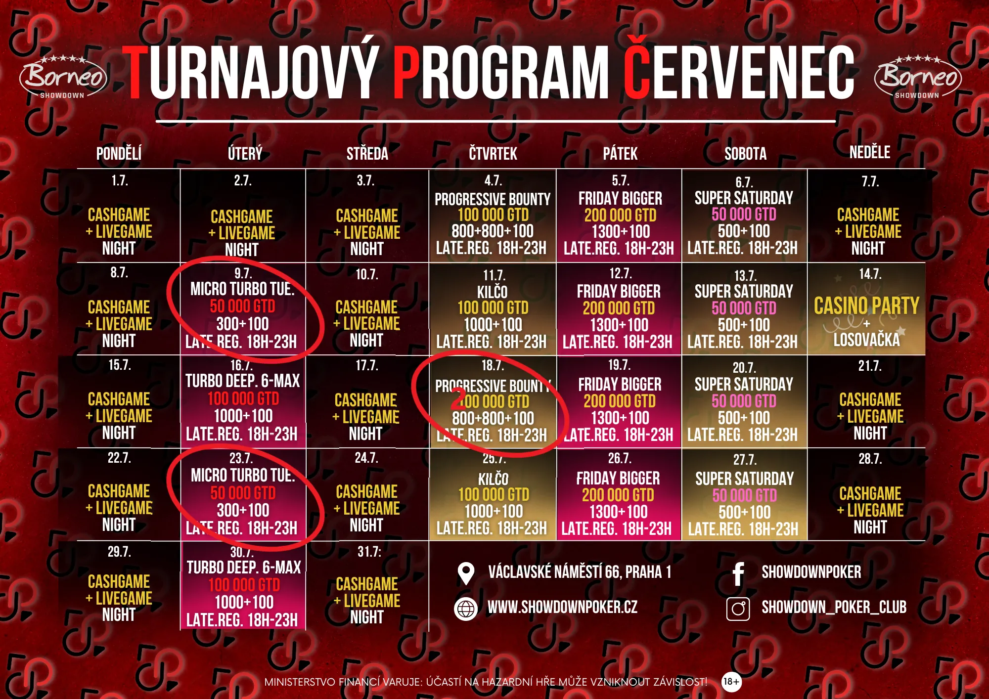 showdown poker cervenec