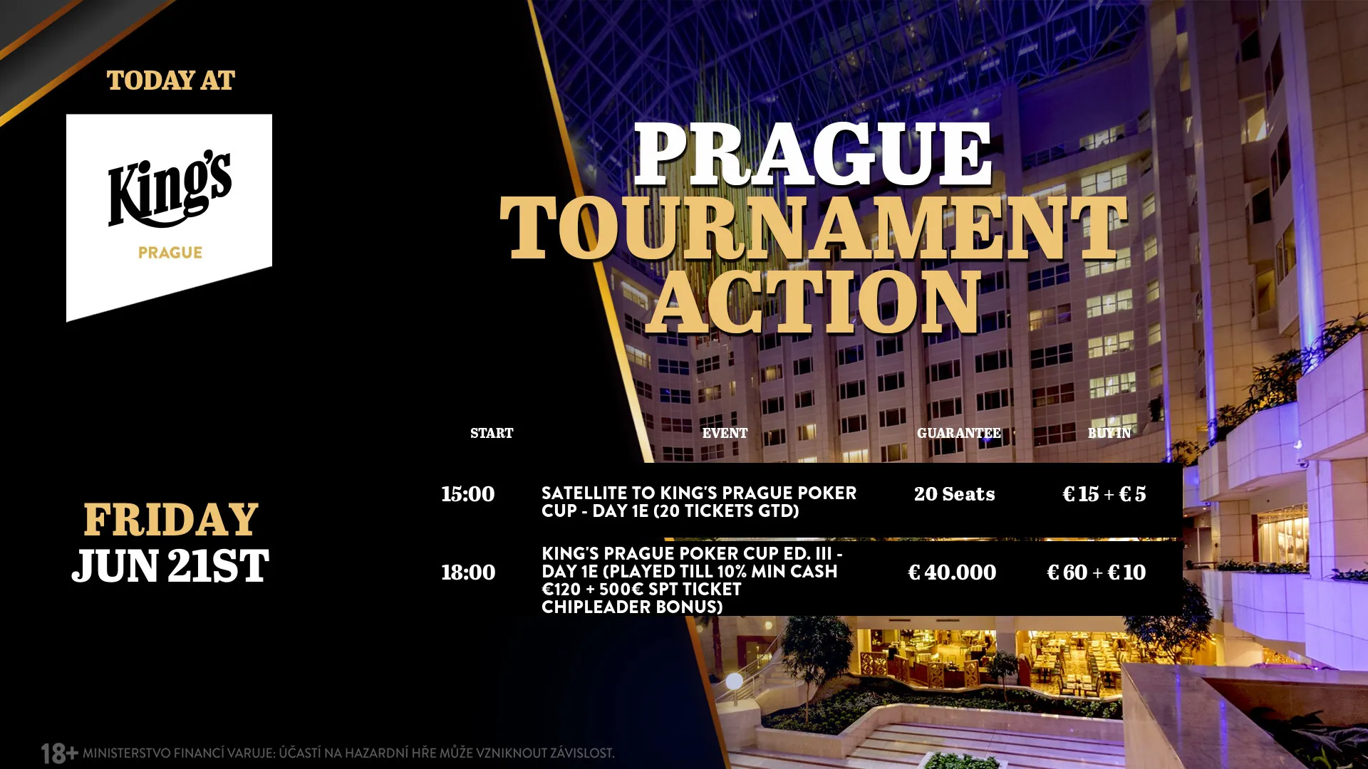 Kings Prague Schedule