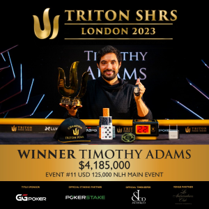 Timothy Adams triumfoval v Main Eventu Triton Series v Londýně!