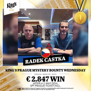 King's Prague: Radek Částka vítězem středečního Mystery Bounty