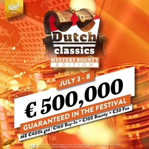 King's Resort Rozvadov: Dutch Classic přináší Main Event ve formátu Mystery Bounty