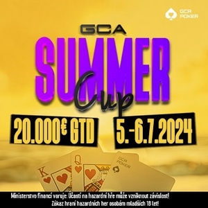 GCA: O prodlouženém víkendu si můžete zahrát Summer Cup s celkovou garancí €35.000