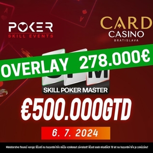 Card Casino Bratislava: Nad Main Eventem SPM s 500.000 GTD se vznáší mega overlay!