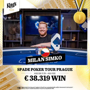 Spade Poker Tour v King's: Milan Šimko ovládl ME a bral skoro milion!