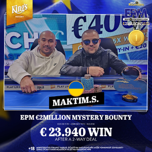King's Resort Rozvadov: Adam Negreano na finálovém stole EPM Mystery Bounty