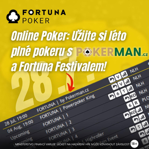 Zahraj si speciální Pokerman turnaj v rámci Fortuna Festivalu