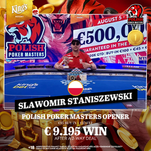 King's Resort Rozvadov: Tomo v dealu Polish Poker Masters Openeru