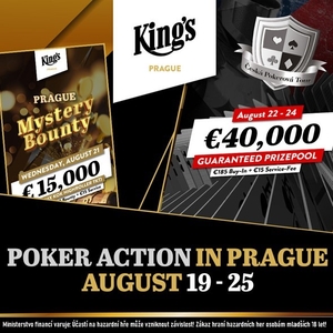 V King’s Prague si tento týden zahrajete Mystery Bounty nebo třídenní ČPT