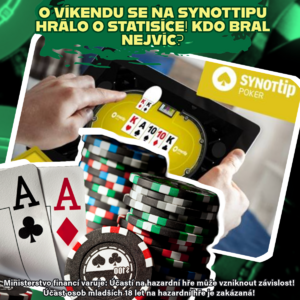 Online Poker: O víkendu se na Synottipu hrálo o statisíce! Kdo bral nejvíc?