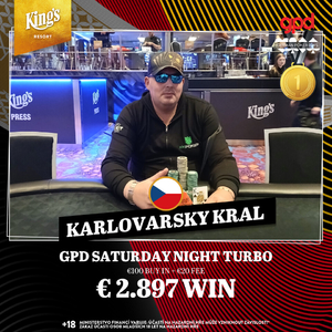 King’s Casino: V sobotu řádili v GPT Chochola a Turoň, Karlovarský Král vyhrál turbínu