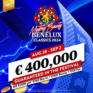 King’s Casino: Benelux Mystery Bounty s GTD €250.000 zatím bez českých postupů