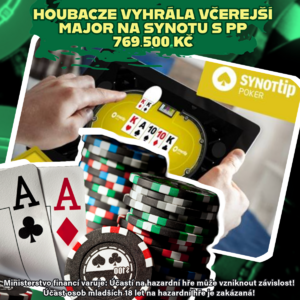 Online poker: Houbacze vyhrála včerejší Major na Synotu s PP 769.500 Kč