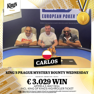 King’s Prague: 6 ze 7 ITM pozic v Mystery Bounty patřilo Čechům!