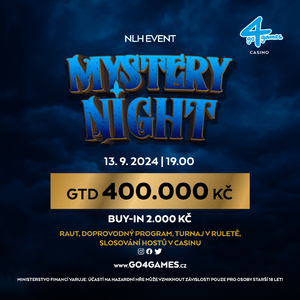 G4G Hodolany: Hlavní hvězdou víkendu bude Mystery Night s garancí 400.000 Kč