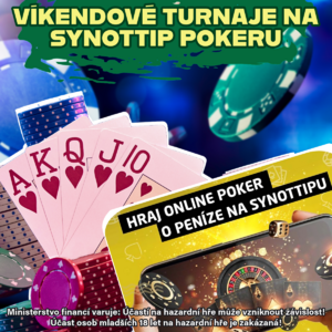 Poker online: Ve víkendových majorech na SynotTipu se bude hrát celkem o 500.000 Kč