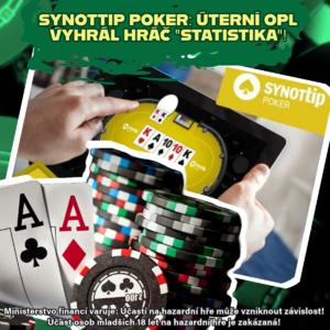 Synottip Poker: V OPL se vyhrávaly desítky tisíc, nejlépe si všechno propočítal hráč Statistika!