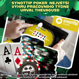 Synottip Poker: Největší výhru pracovního týdne urval TheVaguSS!