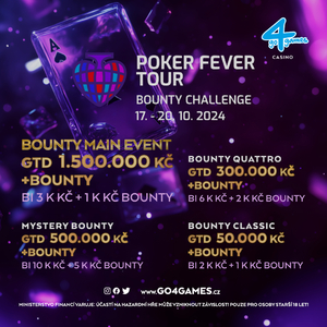 Go4Games Hodolany: Příští týden startuje nová série Poker Fever Tour Bounty Challenge