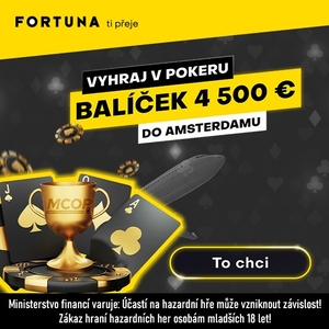 Fortuna Poker - Už za šest korun na mega pokerový výlet do Amsterdamu? Zjisti, jak na to!