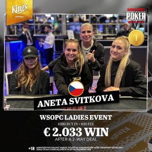 King's Resort Rozvadov: Aneta Svitková šampionkou WSOPC Ladies Eventu!