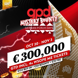 King's Resort Rozvadov: Oblíbený festival German Poker Days tentokrát ve formátu Mystery Bounty