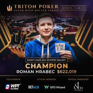 Roman Hrabec vyhrál v $40k Mystery Bounty na Tritonu minimálně 14.500.000 Kč!