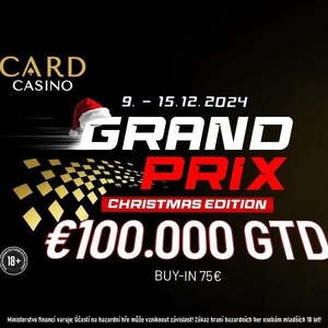 Card Casino Šamorín: Poslední letošní festival Grand Prix Christmas Edition startuje už v pondělí