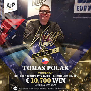 King’s Prague: KOK High Roller vyhrál Tomáš Polák. Tomasz – Polák – byl 2.