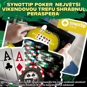 Synottip Poker: Největší víkendovou trefu shrábnul Peraspera. Kdo další urval pěknou výhru?