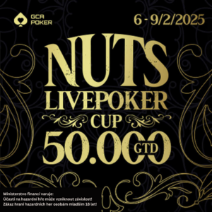 Grand Casino Aš: NUTS Live Poker Cup garantuje milion a čtvrt!