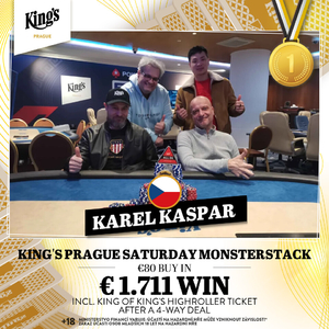 King's Prague: Karel Kašpar vyhrál Saturday Monsterstack, peníze bralo dalších sedm Čechů!