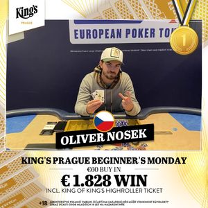 King's Prague: pokerový turnaj Beginner's Monday report 3.2. 2024