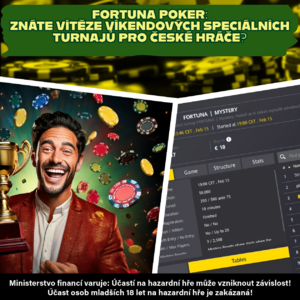 Fortuna Poker: Znáte vítěze víkendových speciálních turnajů pro české hráče?