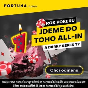 Fortuna Poker slaví 1 rok od spuštění, dárky dostanete vy!