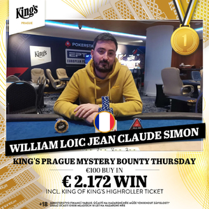 King’s Prague: Daniel Budín si zahrál ve finále poker turnaje Mystery Bounty Thursday