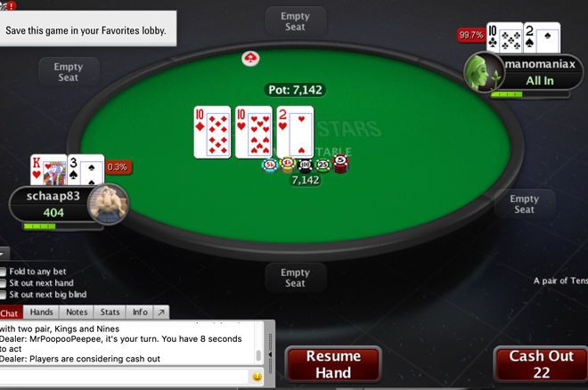 Sbohem, variance? PokerStars testují novinku All-In Cash Out