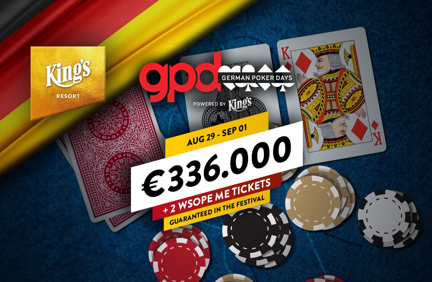 Populární GPD se vrací do King's, €175 Main Event garantuje €270.700