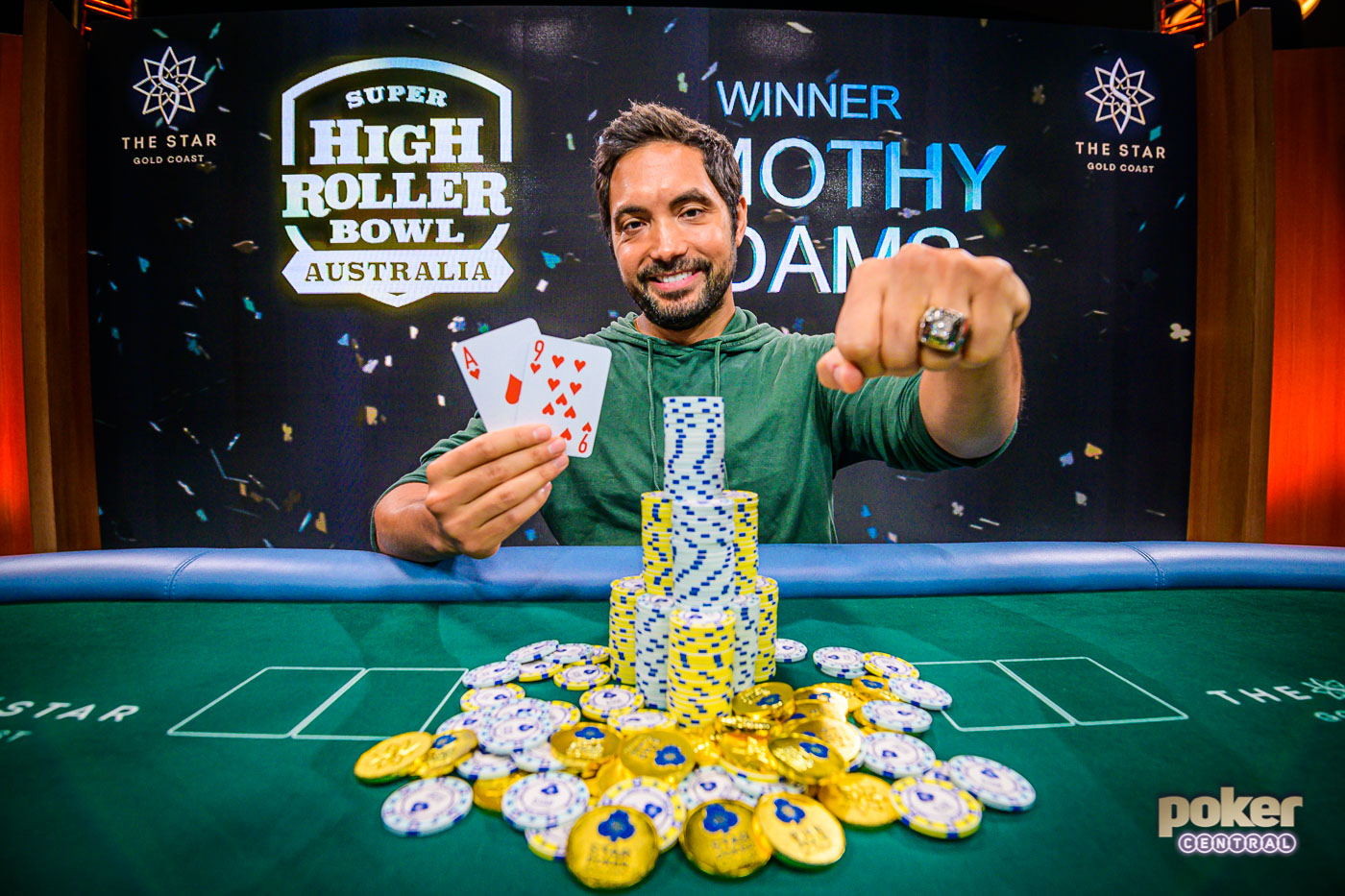 Australský Super High Roller Bowl kořistí Timothyho Adamse