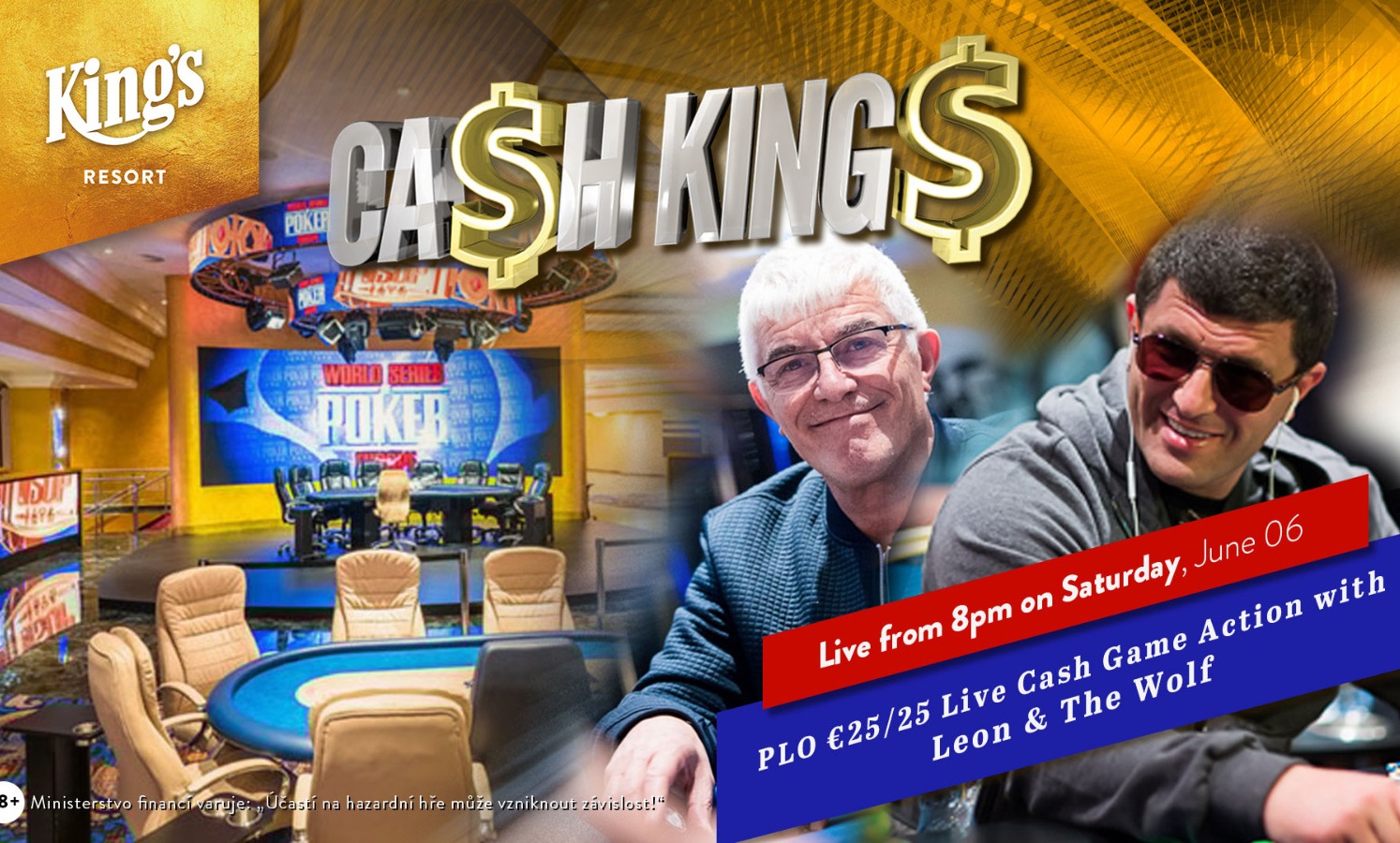 ŽIVĚ: Leon a The Wolf v €25/€25 Pot-Limit Omaha Cash Kings