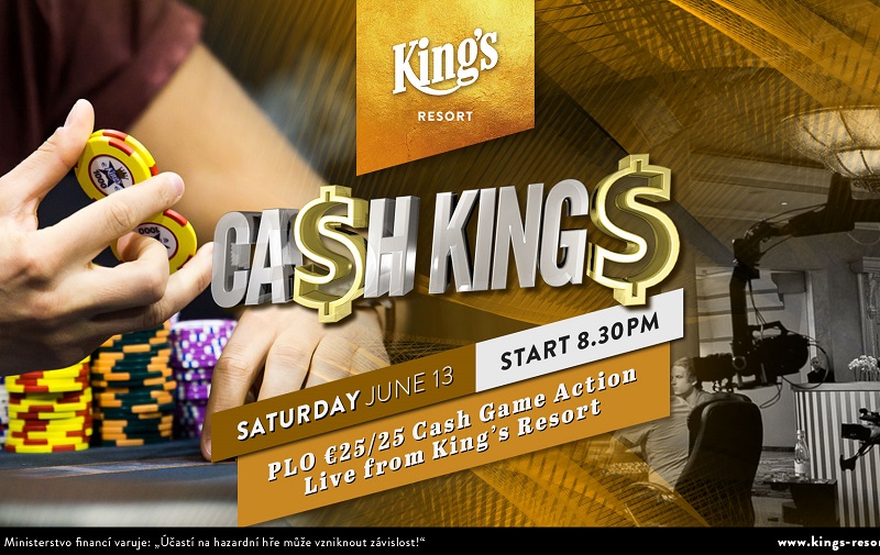 ŽIVĚ: Dnes další Cash King's, hrát se bude €25/€25 Pot-Limit Omaha