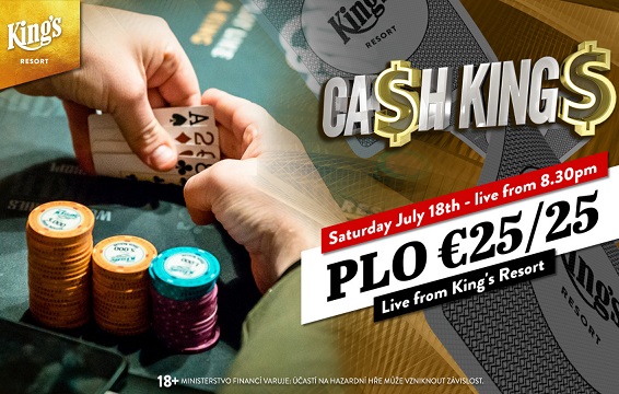 ŽIVĚ: Sobotní €25/€25 Pot-Limit Omaha Cash King's