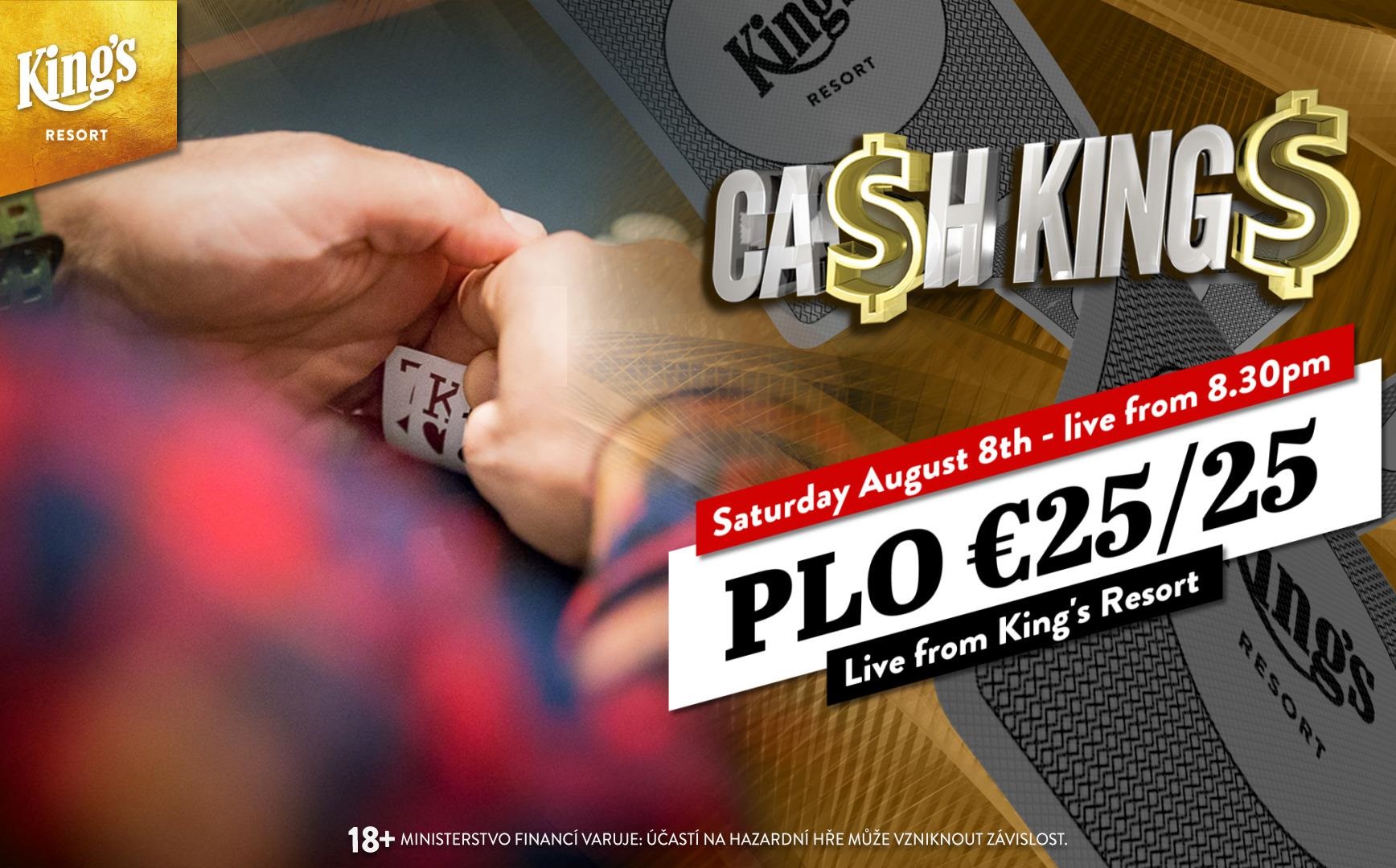 ŽIVĚ: Přímý přenos Cash King's, hraje se €25/€25 Pot-Limit Omaha